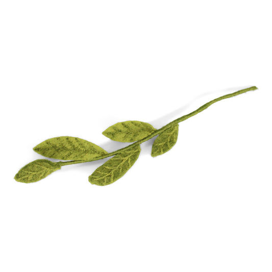 Kleiner Zweig mit Blättern Filzblume Grün 35 cm