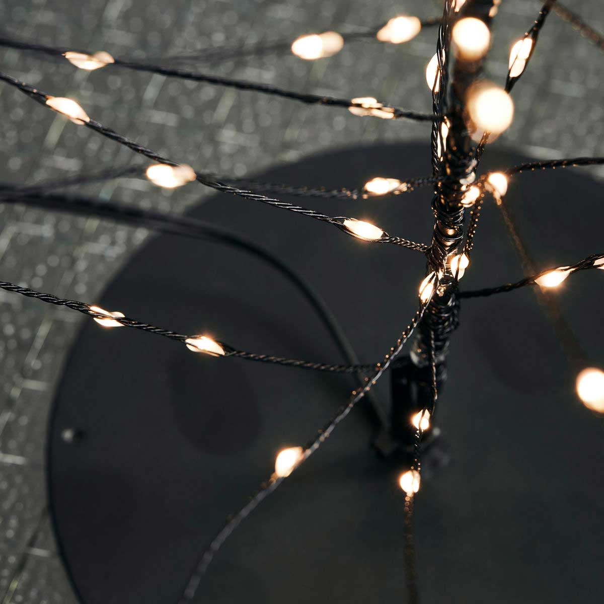 Weihnachtsbaum Glow Draht LED Lichter Schwarz 45 cm