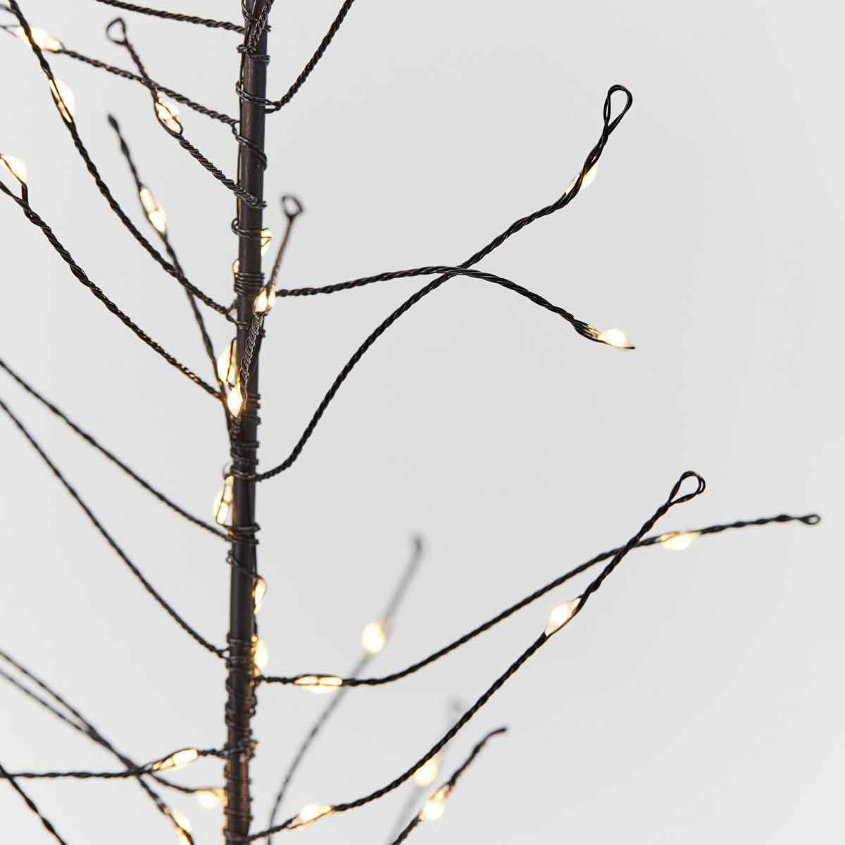 Weihnachtsbaum Glow Draht LED Lichter Schwarz 45 cm