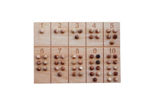 Zahlenzählbrett Holz Montessori Spielzeug